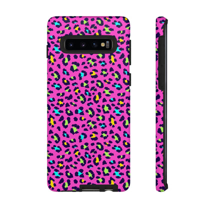 Samsung Handyhülle – Robuste Schutzhülle in leuchtendem Pink mit Leopardenmuster