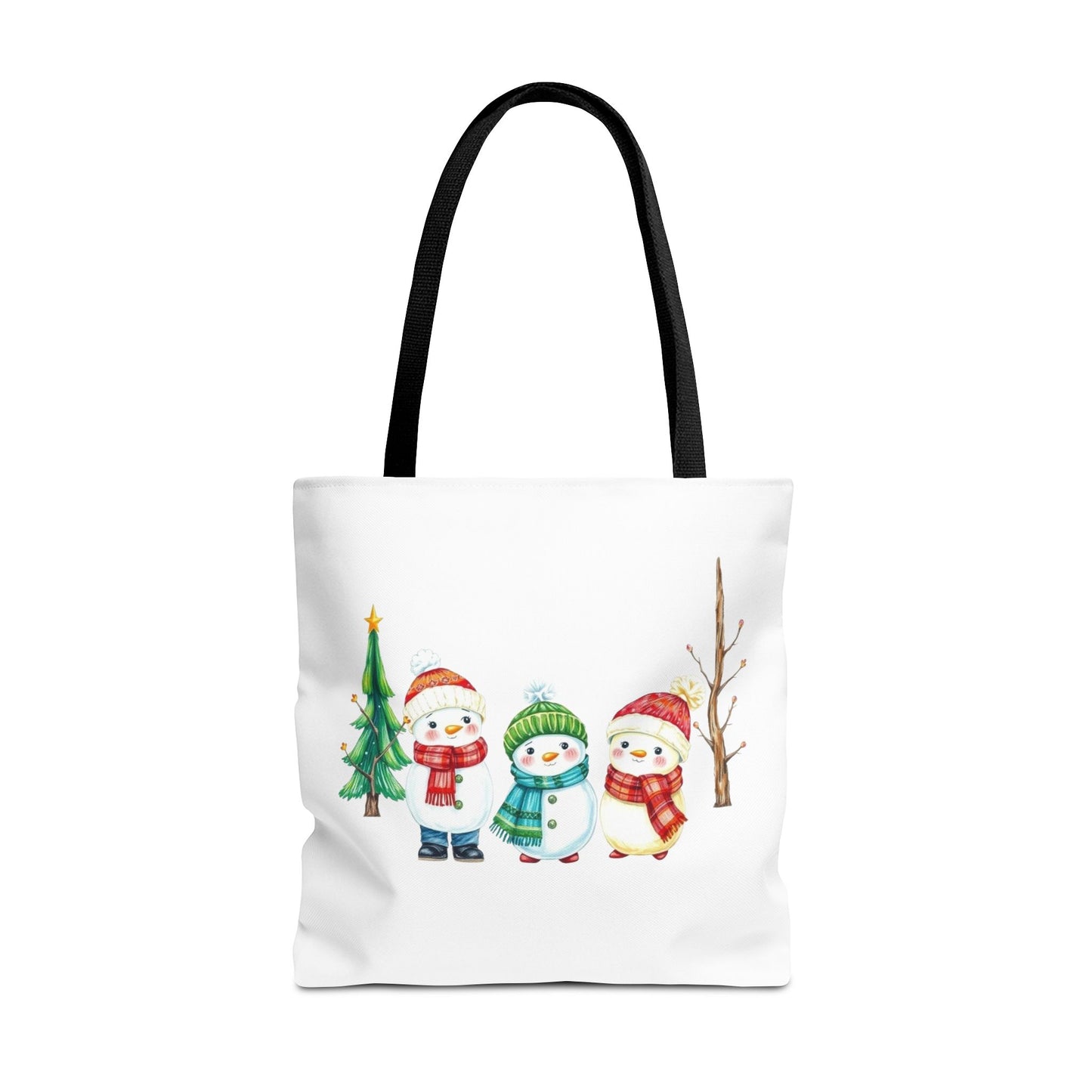 Christmas Snowman Tote Bag — Cute Holiday Winter Market Tote