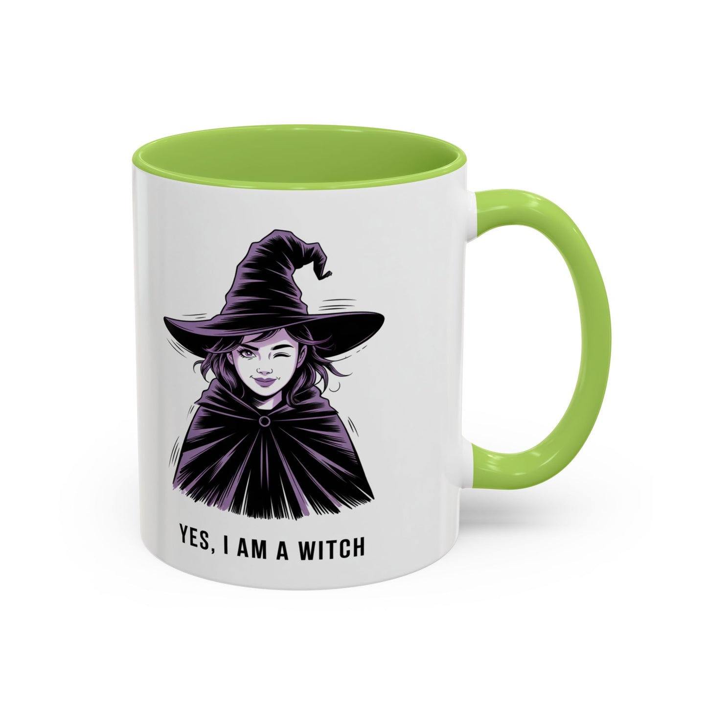 Witch Coffee Mug - "Yes, I Am a Witch" Accent Mug (11/15 oz)