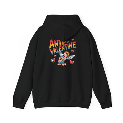 Anti-Valentine Hoodie — Funny Cupid Bear Graphic Pullover