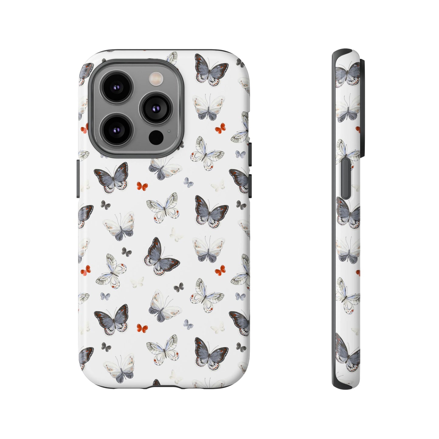 iPhone Butterfly Pattern Tough Phone Case — Protective Floral-Inspired iPhone Case