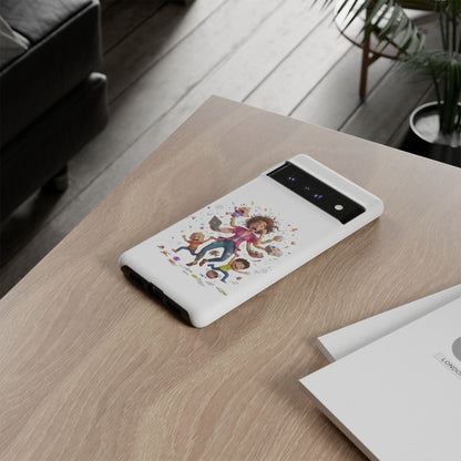 Funda para Google Phone - Diseño de caricatura de mamá frenética (Vida de mamá caótica y divertida)