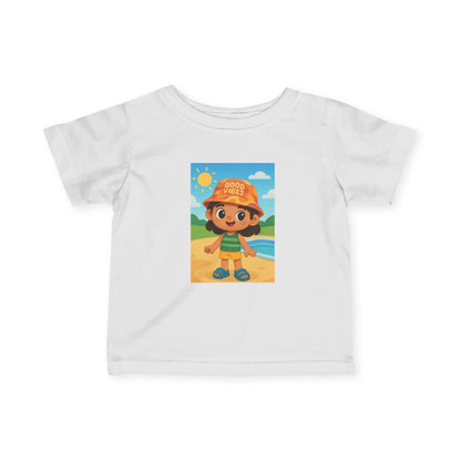 Infant Tee — 'Good Vibes' Beach Baby Graphic Tee