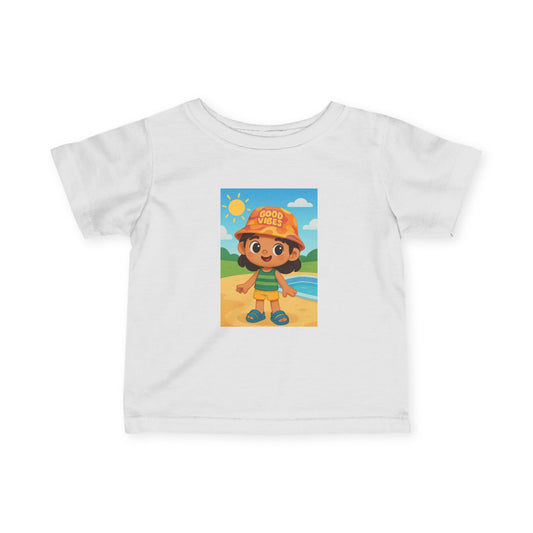 Infant Tee — 'Good Vibes' Beach Baby Graphic Tee