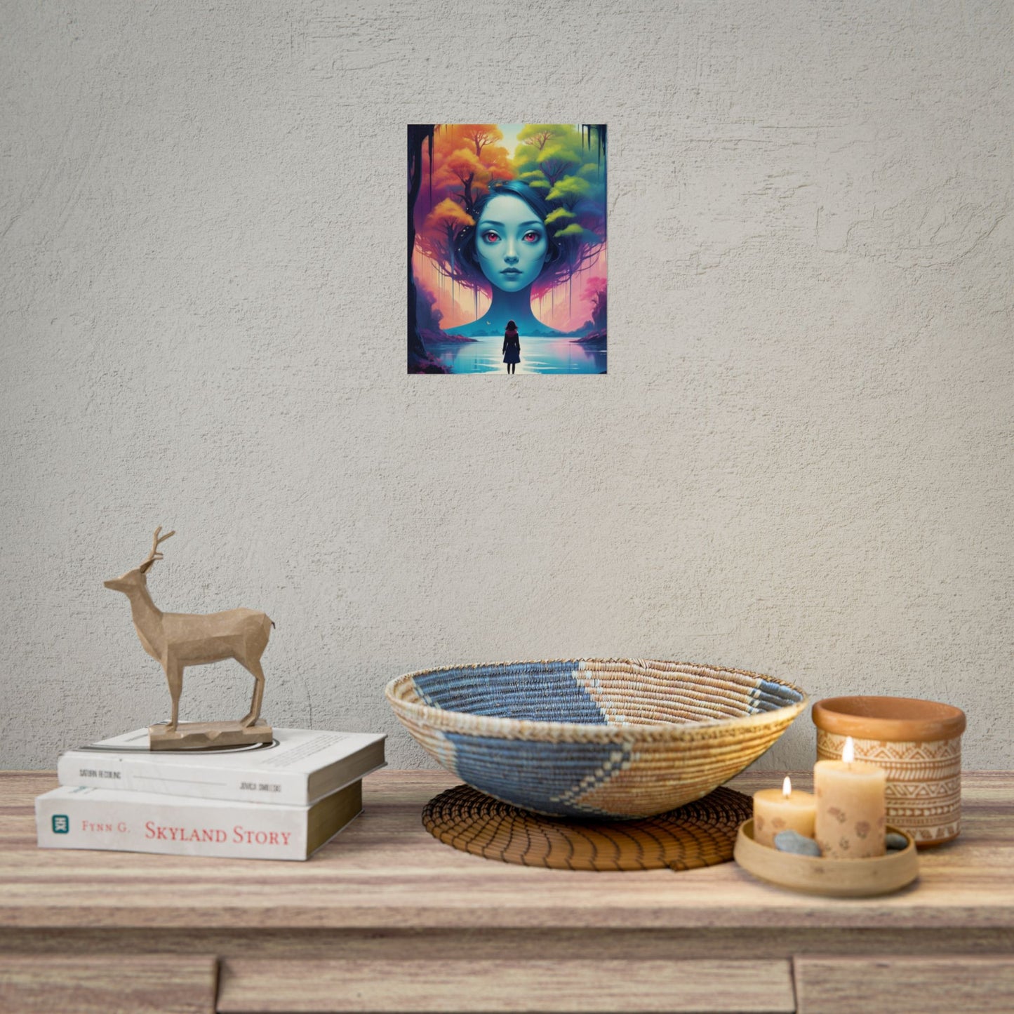 Poster „Surreale Waldgöttin“ – Fantasy-Kunst-Poster (gerollt)