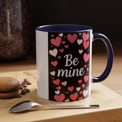 Valentine "Be Mine" Accent Coffee Mug