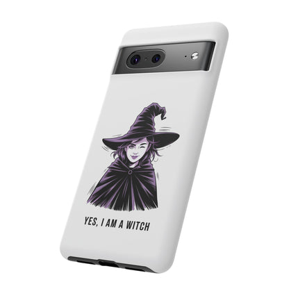 Google Phone Case — “Yes, I Am a Witch” Witchy Illustration