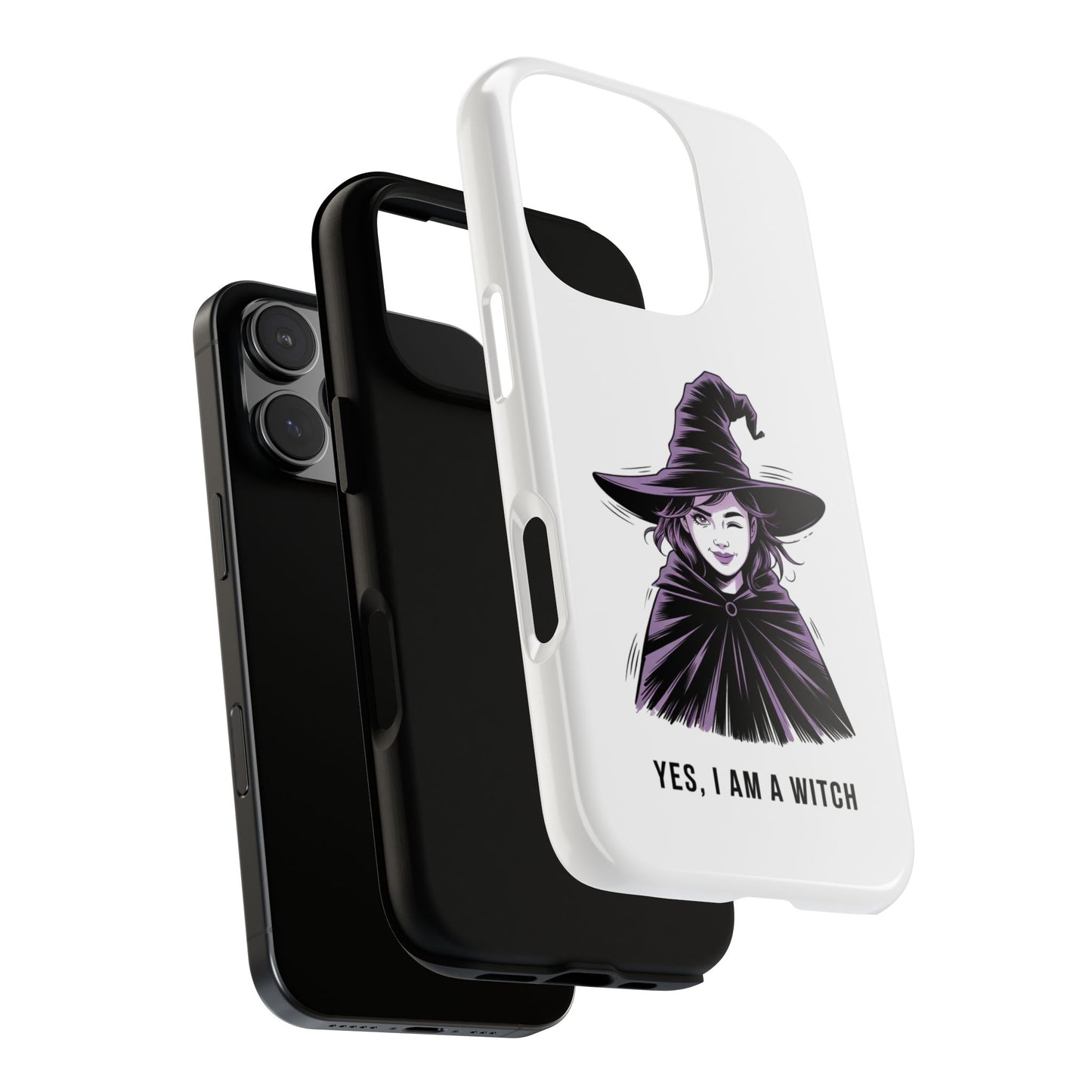 iPhone Yes, I Am a Witch Phone Case — Gothic Witch Illustration Protective Cover
