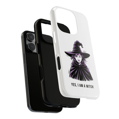iPhone Yes, I Am a Witch Phone Case — Gothic Witch Illustration Protective Cover