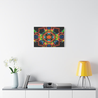 Kaleidoscope Neon Mandala Matte Canvas