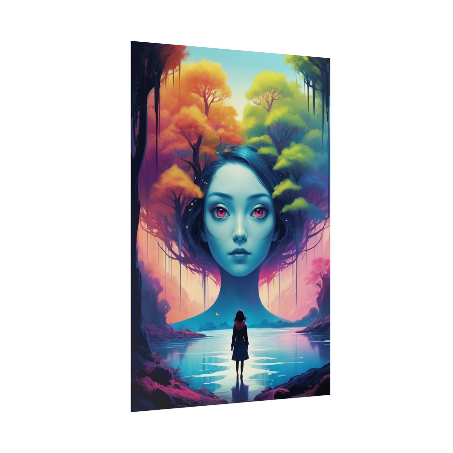 Poster „Surreale Waldgöttin“ – Fantasy-Kunst-Poster (gerollt)