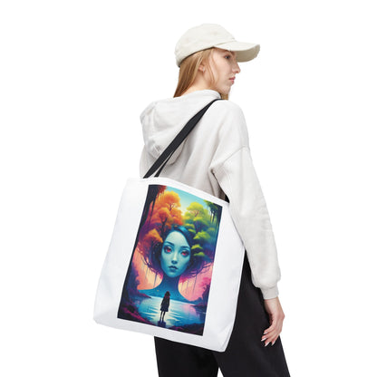 Dreamscape Portrait Tote Bag — Surreal Forest Girl Art