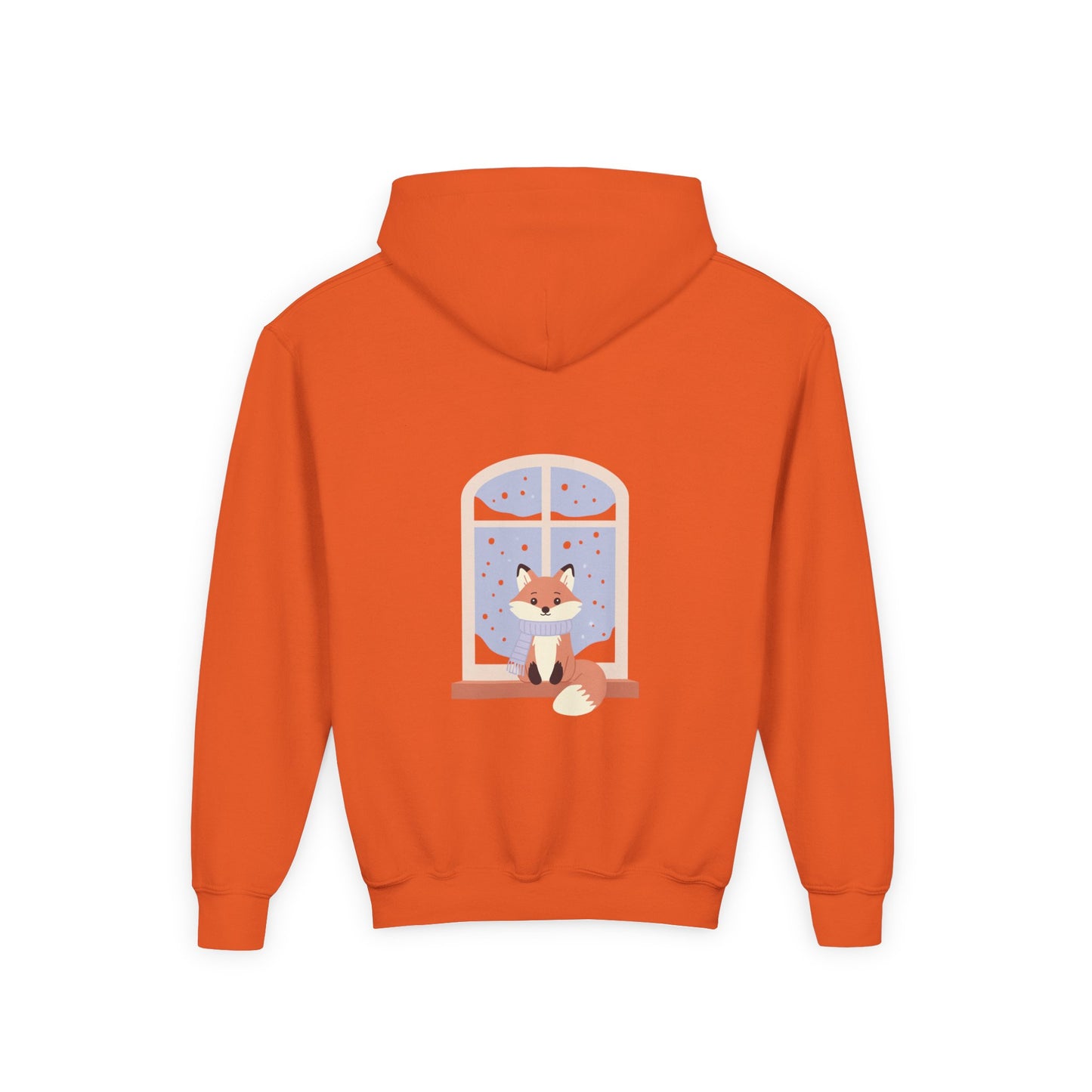 Kids Fox Hoodie - Cozy Winter Window Design