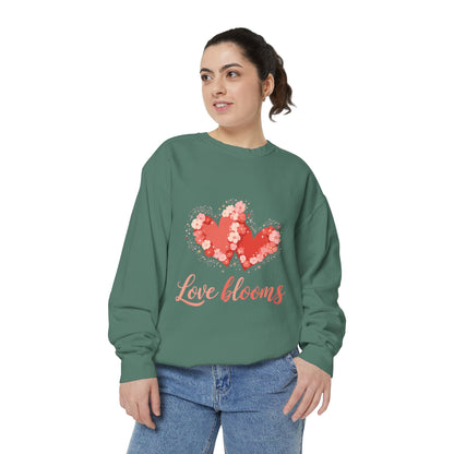 Love Blooms Heart Sweatshirt — Floral Valentine Pullover