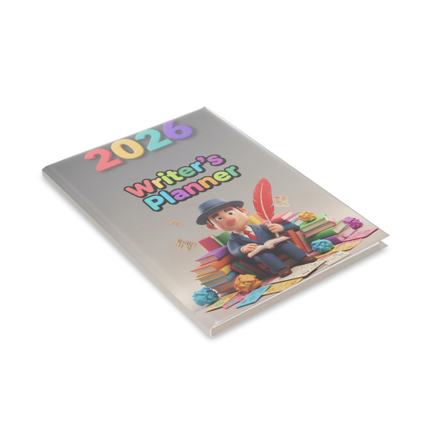 2026 Writer’s Planner Hardcover Notebook — Puffy Cover Writing Journal