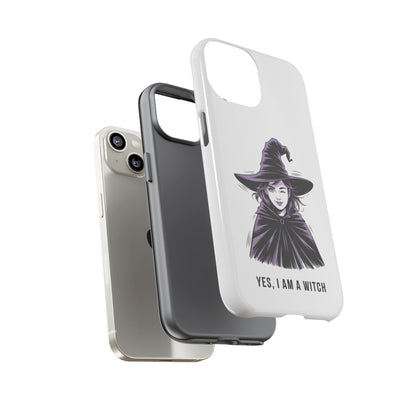 iPhone Yes, I Am a Witch Phone Case — Gothic Witch Illustration Protective Cover