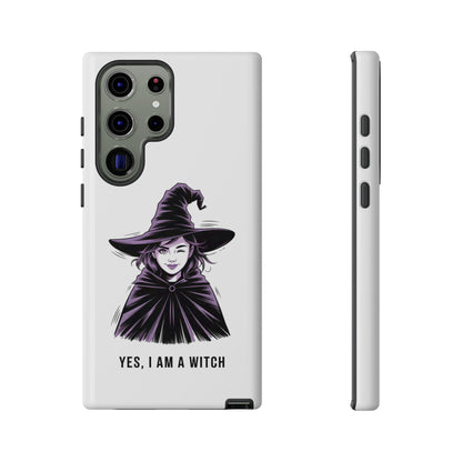 Funda para Samsung — «Sí, soy una bruja» con ilustración de bruja