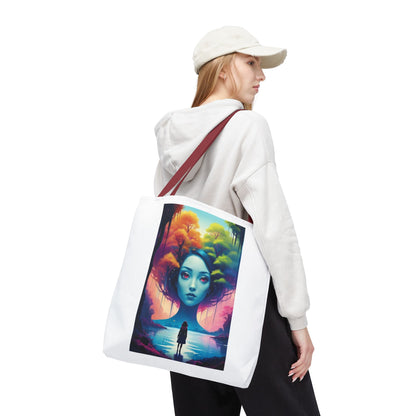Dreamscape Portrait Tote Bag — Surreal Forest Girl Art