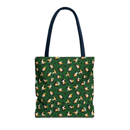 Green Leopard Print Tote Bag – Patterned All-Over-Print Shopper
