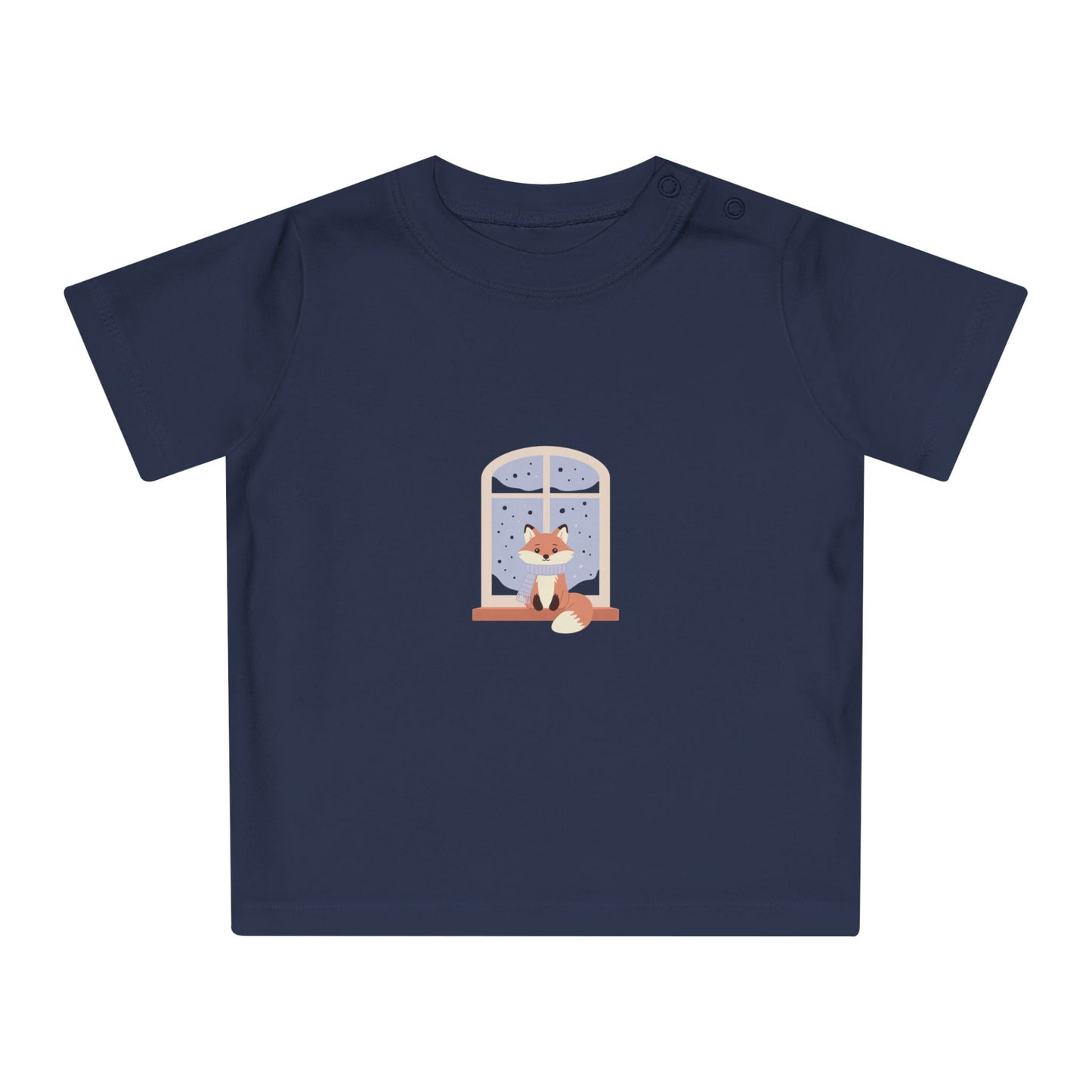 Baby T-Shirt — Cozy Fox at Night Graphic Tee