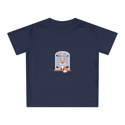 Baby T-Shirt — Cozy Fox at Night Graphic Tee