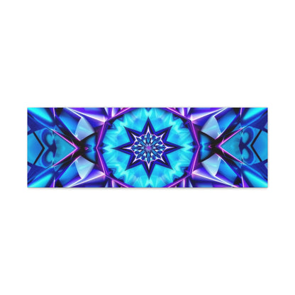 Blue Kaleidoscope Matte Canvas Wall Art – Stretched 1.25"