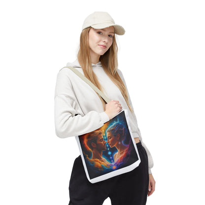 Mystic Soulmates Tote Bag — Celestial Couple Art AOP Tote