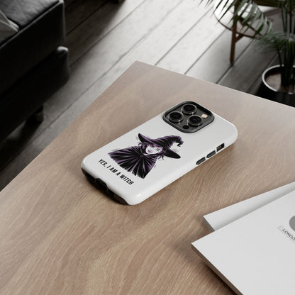 iPhone Yes, I Am a Witch Phone Case — Gothic Witch Illustration Protective Cover