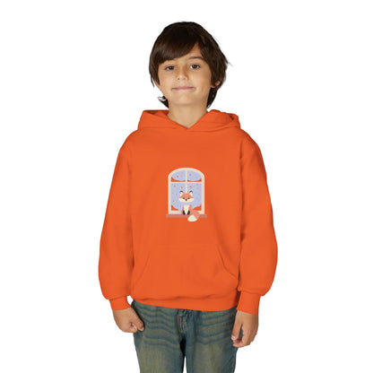 Kids Fox Hoodie - Cozy Winter Window Design