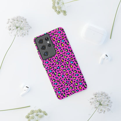 Samsung Handyhülle – Robuste Schutzhülle in leuchtendem Pink mit Leopardenmuster