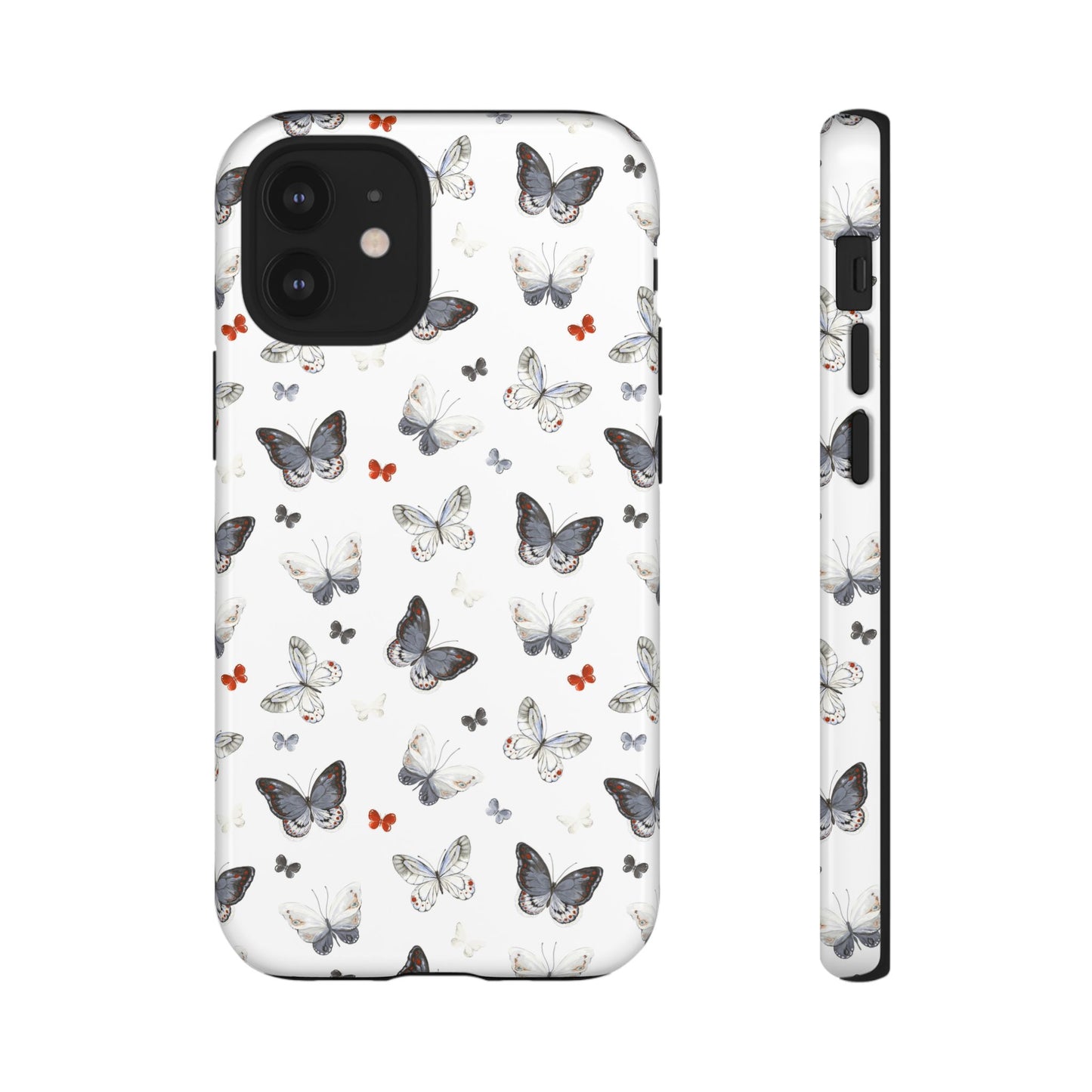 iPhone Butterfly Pattern Tough Phone Case — Protective Floral-Inspired iPhone Case