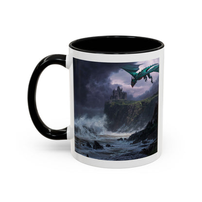Fantasy Dragon Accent Coffee Mug | Perfect Gift for Coffee Lovers, Fantasy Fans, Home Decor, Birthday, and Collectibles