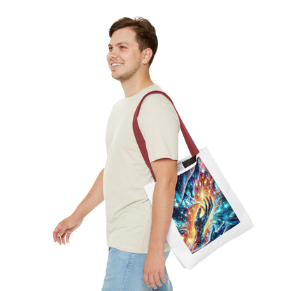 Cosmic Hands Tote Bag — Vibrant Galaxy Art Tote for Everyday, Beach & Gifts
