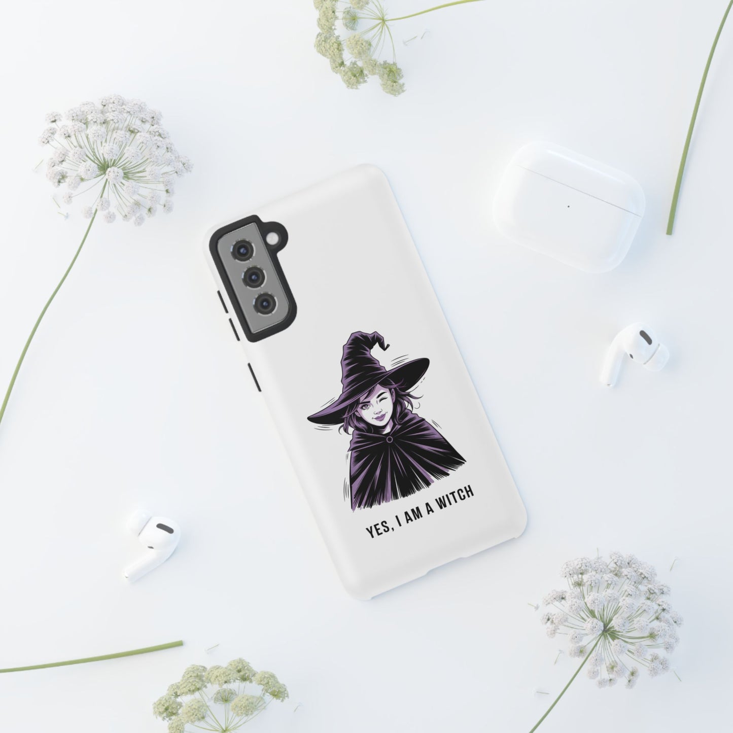 Funda para Samsung — «Sí, soy una bruja» con ilustración de bruja