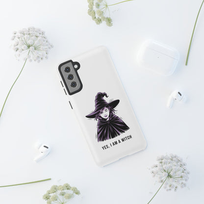 Funda para Samsung — «Sí, soy una bruja» con ilustración de bruja