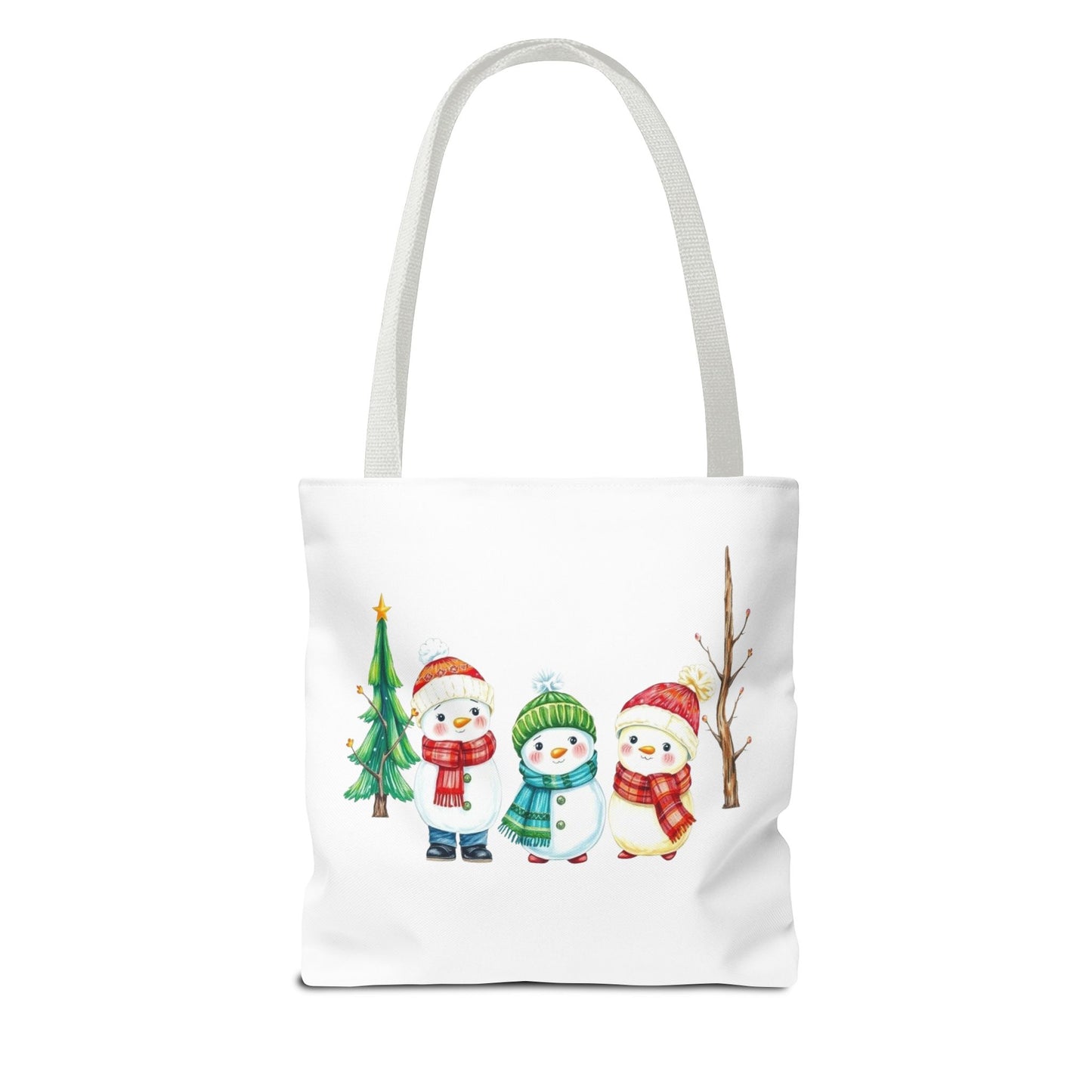 Christmas Snowman Tote Bag — Cute Holiday Winter Market Tote