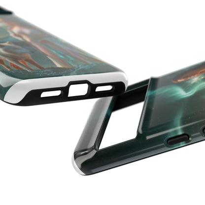 Funda para teléfono Google Aurora Guardian: armadura de fantasía de mujer y lobo