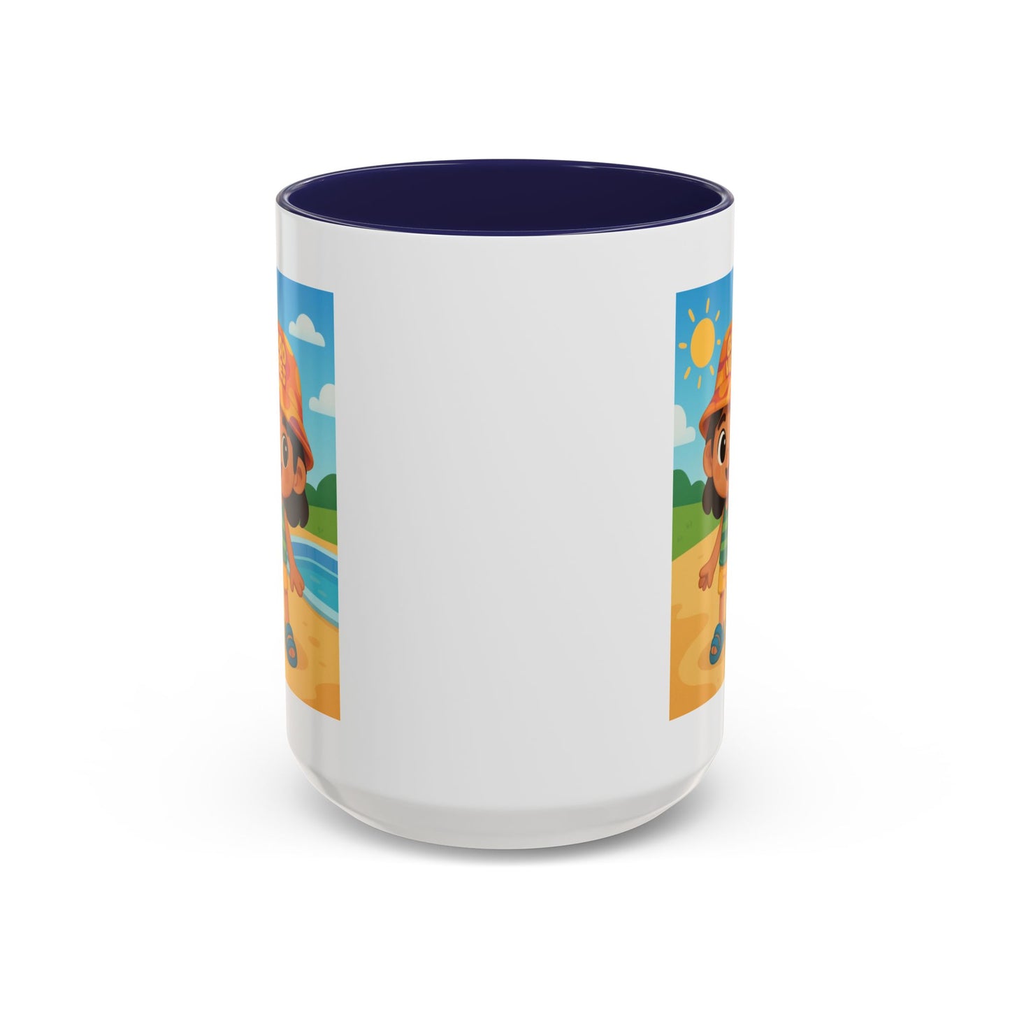 Good Vibes Beach Kid Mug — Accent Coffee Mug (11/15oz)