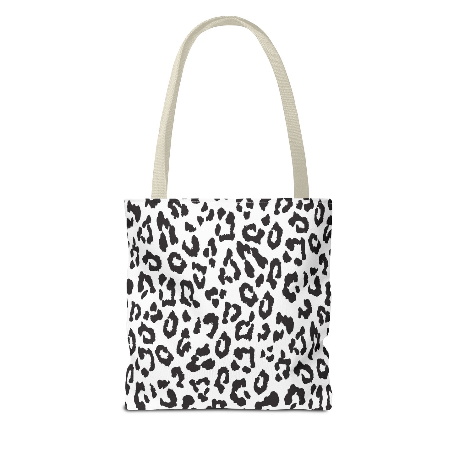 Black & White Leopard Print Tote Bag — Chic Animal-Print Tote for Everyday Use