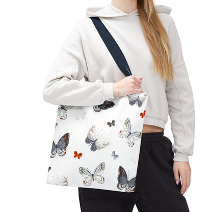 Butterfly Pattern Tote Bag — Lightweight Floral Tote for Everyday Use