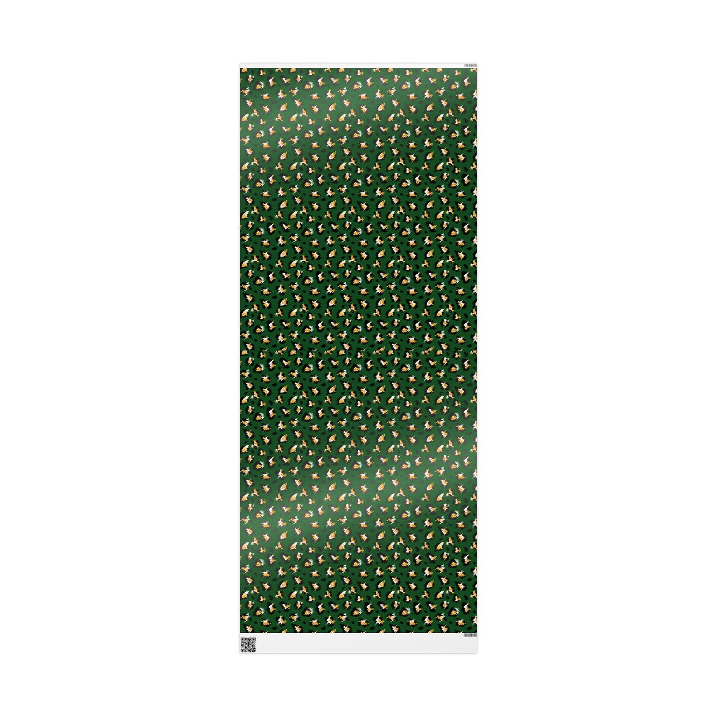 Green Leopard Print Wrapping Paper Roll – Luxe Animal Print Gift Wrap for Birthdays & Holidays