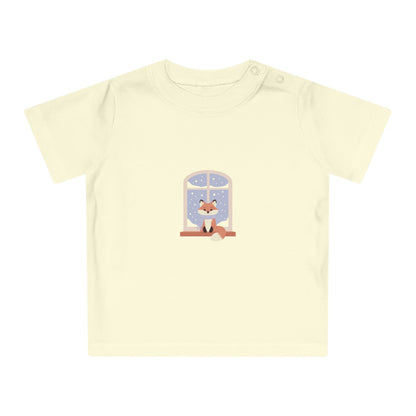 Baby T-Shirt — Cozy Fox at Night Graphic Tee