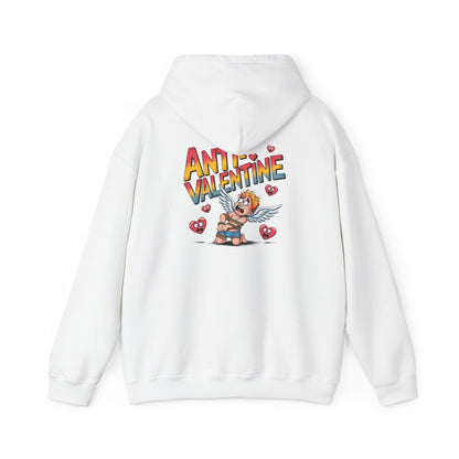 Anti-Valentine Hoodie — Funny Cupid Bear Graphic Pullover