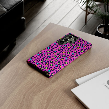 Samsung Handyhülle – Robuste Schutzhülle in leuchtendem Pink mit Leopardenmuster