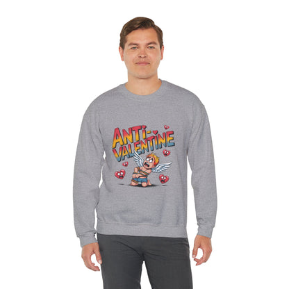 Anti-Valentine Sweatshirt — Funny Cupid Reject Graphic Crewneck
