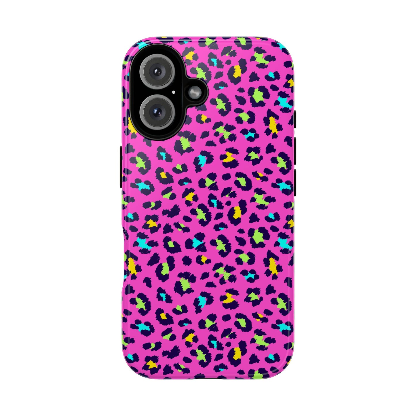 iPhone Pink Neon Leopard Phone Case — Bold Protective iPhone Cover
