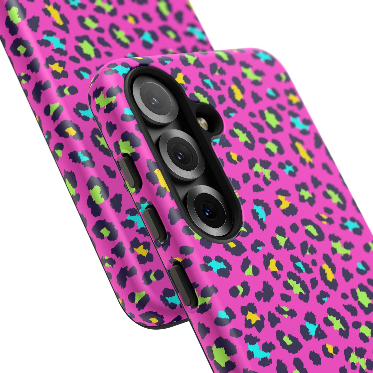 Samsung Handyhülle – Robuste Schutzhülle in leuchtendem Pink mit Leopardenmuster