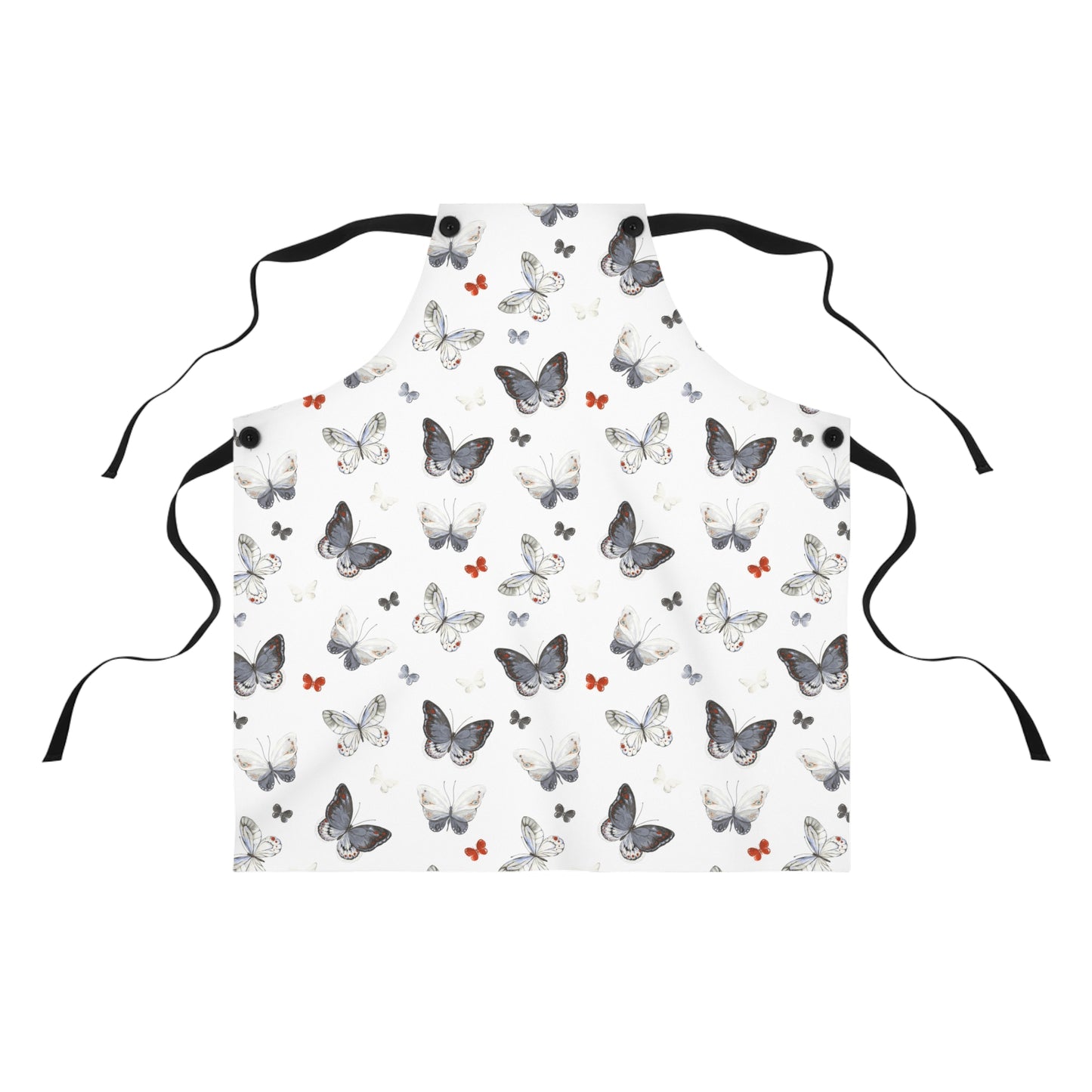 Butterfly Pattern Apron — Watercolor Moths & Butterflies Kitchen Apron