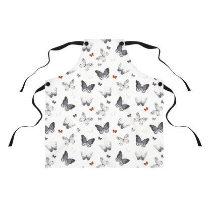 Butterfly Pattern Apron — Watercolor Moths & Butterflies Kitchen Apron