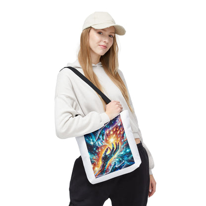 Cosmic Hands Tote Bag — Vibrant Galaxy Art Tote for Everyday, Beach & Gifts